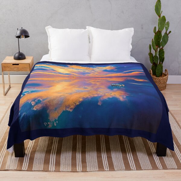 Item preview, Sunset Picture Painting with Boat designed and sold by FabDesigns91.