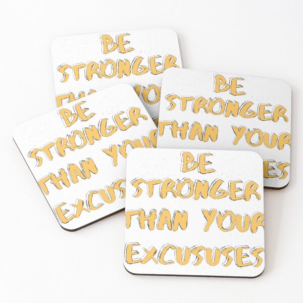 Item preview, be stronger than your excuses, motivational, funny gym designed and sold by adnane4off.
