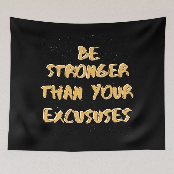 Item preview, be stronger than your excuses, motivational, funny gym designed and sold by adnane4off.