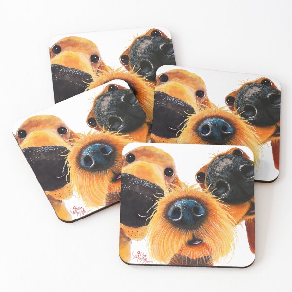 Item preview, NoSeY DoG PRiNT ' THe CuRiouS NoSeY DoGS ' By Shirley MacArthur designed and sold by Shirley MacArthur Art.