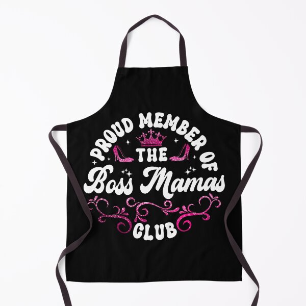 Item preview, Proud Member of The Boss Mamas Club - Pink Glitter Black designed and sold by PearlMoonGrapes.