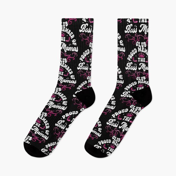 Item preview, Proud Member of The Boss Mamas Club - Pink Glitter Black designed and sold by PearlMoonGrapes.