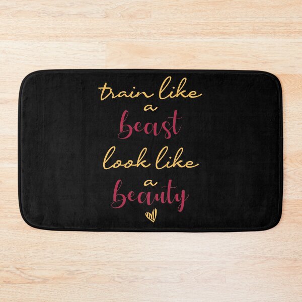 Item preview, train like beast looke like beaty,feminist quotes, motivational, funny gym designed and sold by adnane4off.