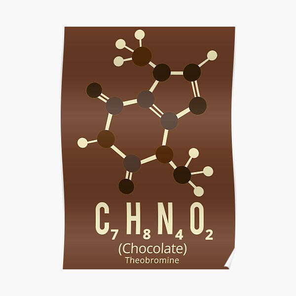 Chocolate molecule (Theobromine) Poster