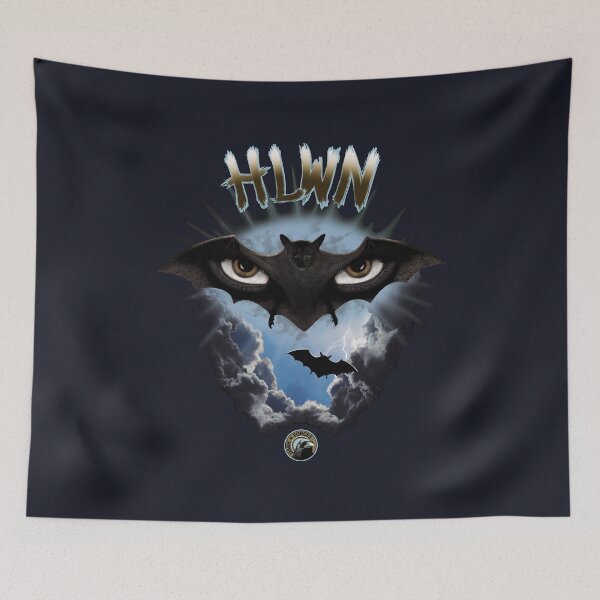 Item preview, Halloween Bat Sinister Eyes Storm Lightning Art print Design  designed and sold by M-Alchemy.