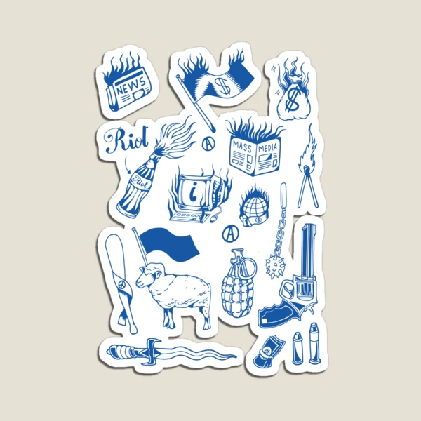 Anarchy traditional tattoo flash set