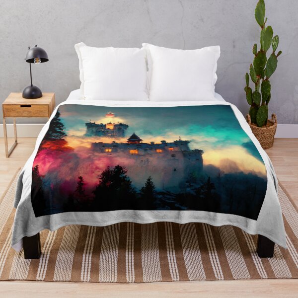 Item preview, Colorful fantasy castle in woods. designed and sold by Maniock.