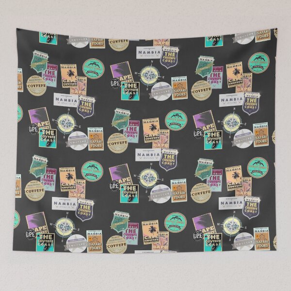 Item preview, Souvenir Travel Stickers - Nambian charcoal colour designed and sold by Dpe1974.