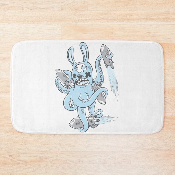 Item preview, Octopus With Bunny Ears Holding Rockets designed and sold by Artistic Prints.