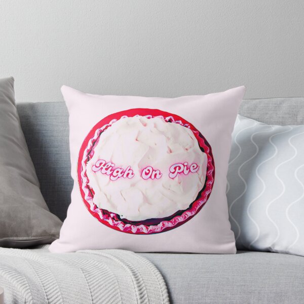 High On Pie (Pink) Throw Pillow