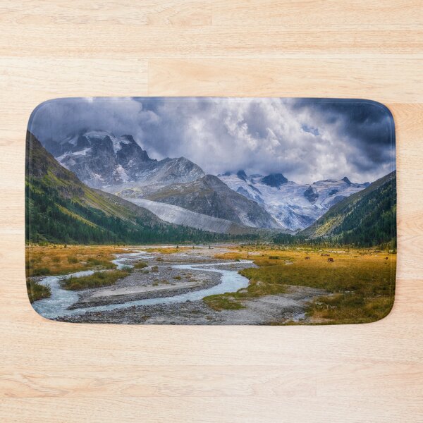 Item preview, The Evening Light - Clouds, mountains, river and the soft evening glowing light designed and sold by Susan Dost.