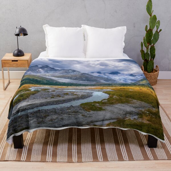 Item preview, The Evening Light - Clouds, mountains, river and the soft evening glowing light designed and sold by Susan Dost.