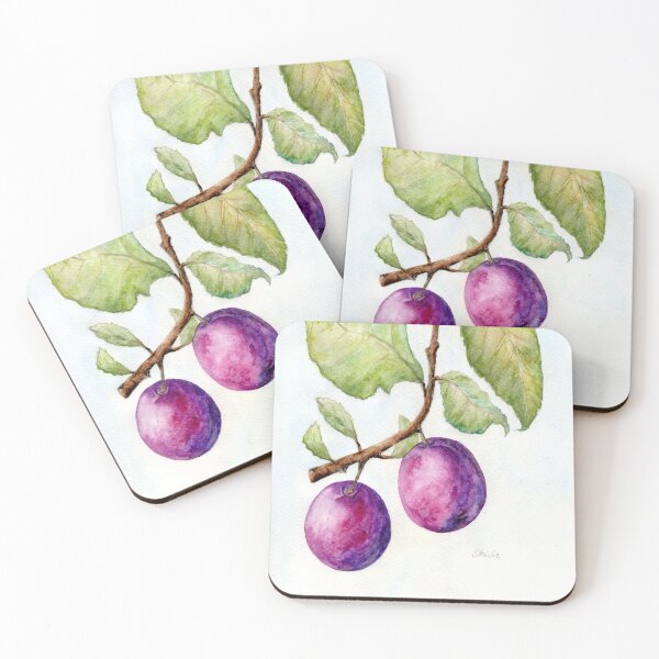 Item preview, Plums on the branch designed and sold by Sandra  Steinke.