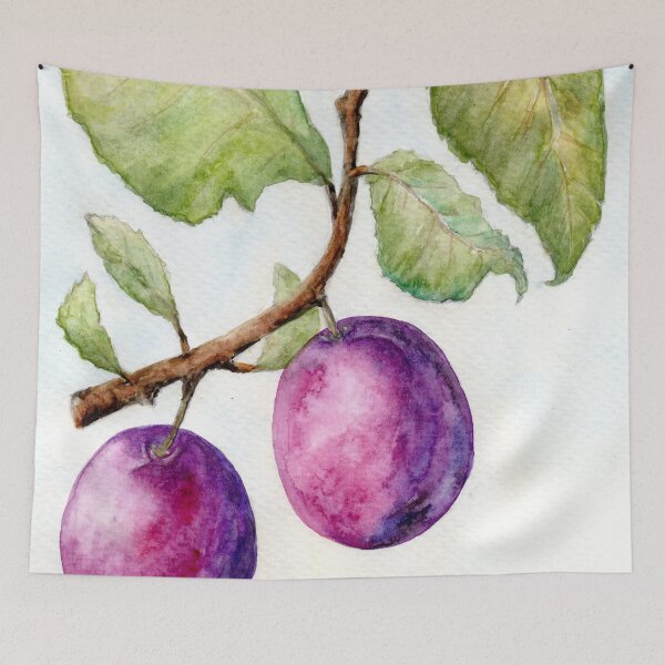 Item preview, Plums on the branch designed and sold by Sandra  Steinke.