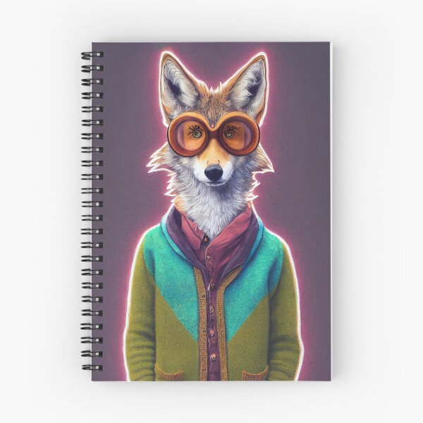 Item preview, Funny Coyote Wearing a Cardigan and Shades in Front of a Purple Wall designed and sold by HipsterCaracal.