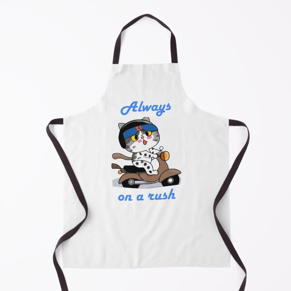 Item preview, "Always on a rush" - Cat Hurrying on a Scooter - Cute Cat Drawing designed and sold by LV-creator.