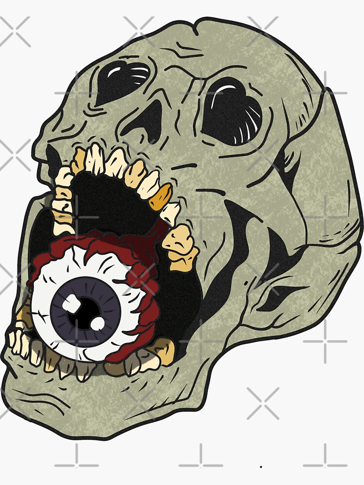 eyes look through skeleton' Sticker