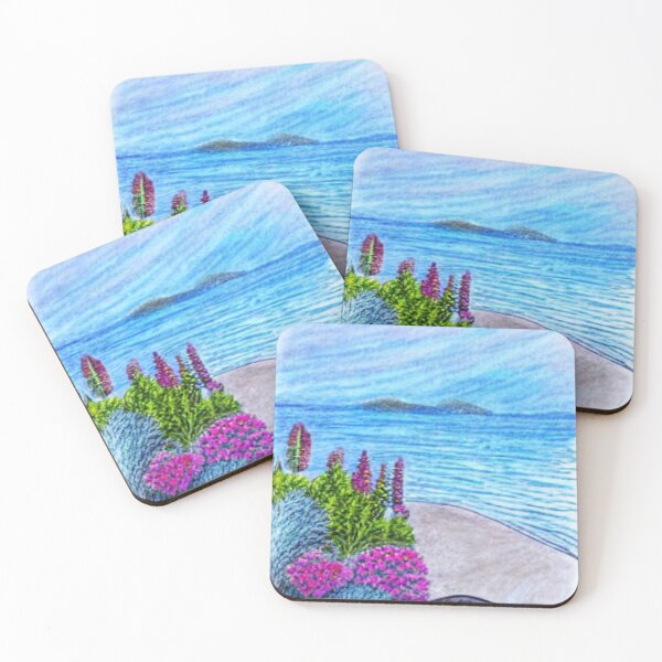 Item preview, When the garden, sea and sky meet - Painting designed and sold by Subjectiv3Art.