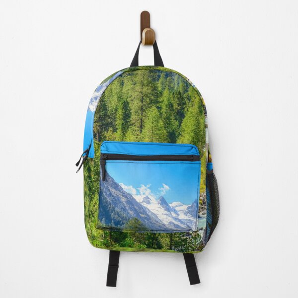 Item preview, Beautiful Landscape Of Switzerland - Sunny day, river, snow covered alps, forest and trees designed and sold by Susan Dost.