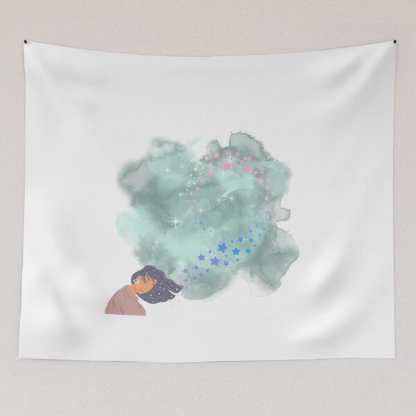 Item preview, star hair girl designed and sold by SeekingMeaning.