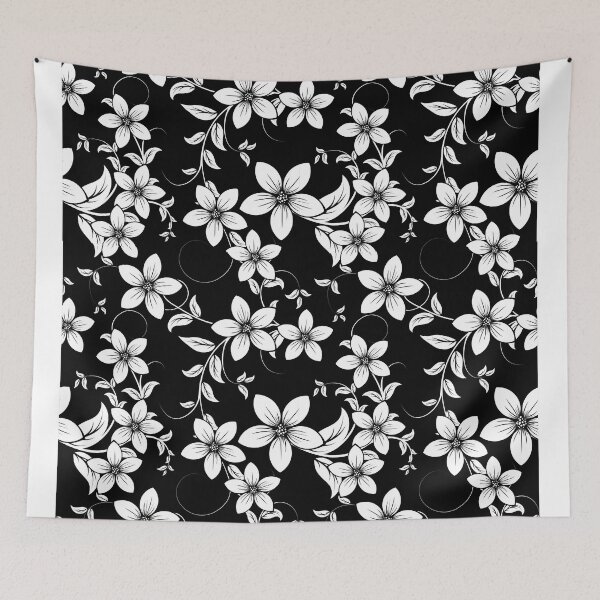 Aperçu de l'œuvre Silhouette simple, motif de fleur blanche classique, sans couture. créée et vendue par shirtmate.