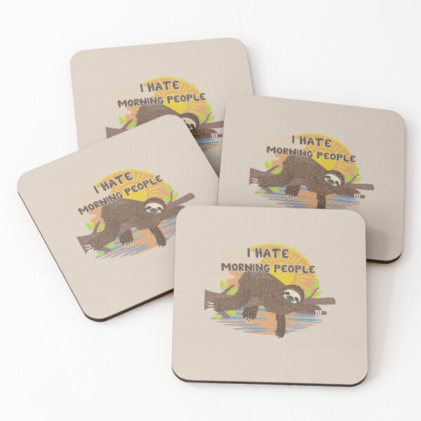 Item preview, I hate morning people - Funny Sloth hunk designed and sold by yococo.