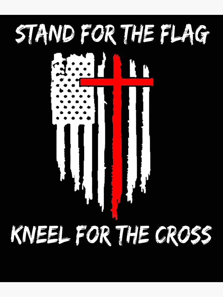 Stand For The Flag Kneel For The Cross Greeting Card By Teledude Redbubble - i stand for the flag and kneel for the cross roblox minecraft usa greeting card by lebronjamesvevo redbubble