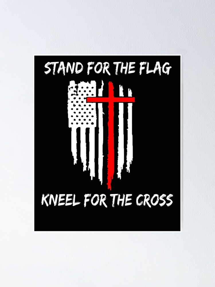 i stand for the flag and kneel for the cross roblox minecraft usa greeting card by lebronjamesvevo redbubble