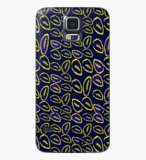Yellow seed blue pattern Case/Skin for Samsung Galaxy