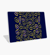 Yellow seed blue pattern Laptop Skin