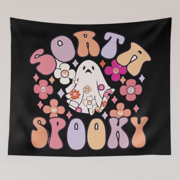 Item preview, Sorta Spooky Halloween Ghost Flowers designed and sold by Pexilus.