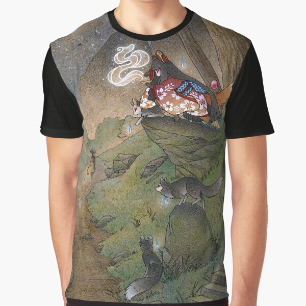 Okina's Illusion - Kitsune Yokai TeaKitsune Graphic T-Shirt