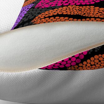 Alternate view of Luscious Lips In Pink Purple And Orange Pattern Throw Pillow