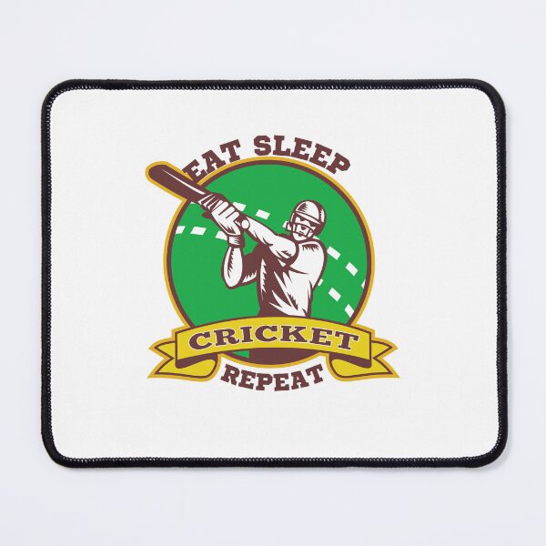Item preview, Eat sleep cricket repeat designed and sold by ShopTwentyFour.