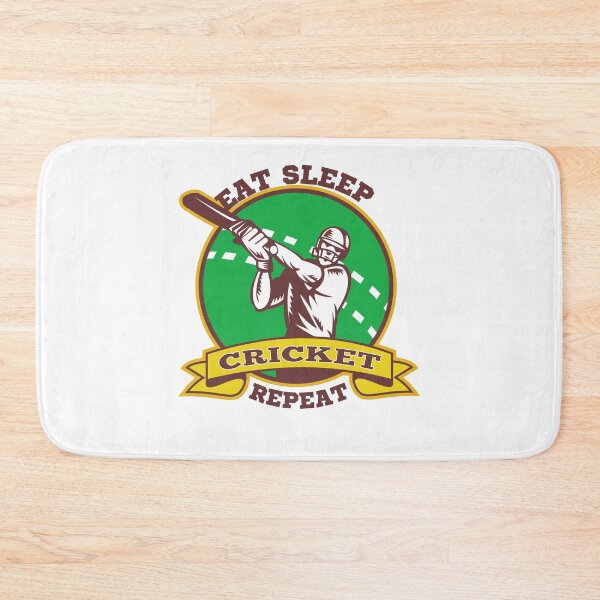 Item preview, Eat sleep cricket repeat  designed and sold by ShopTwentyFour.