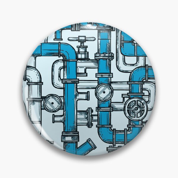 Item preview, Light Blue & Blue Pipe Pattern designed and sold by Art-by-Geoff.