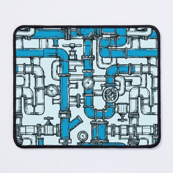 Item preview, Light Blue & Blue Pipe Pattern designed and sold by Art-by-Geoff.
