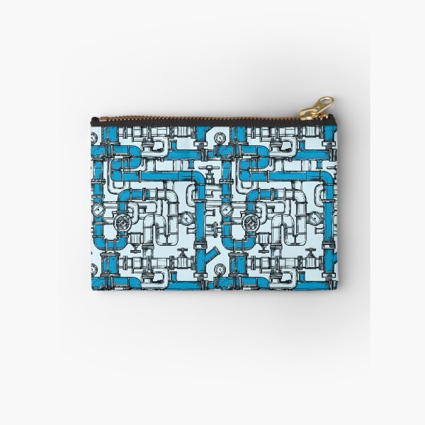 Item preview, Light Blue & Blue Pipe Pattern designed and sold by Art-by-Geoff.