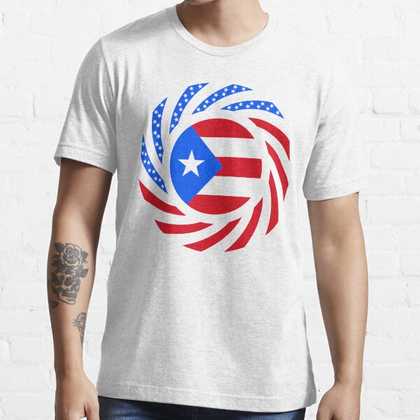 Puerto Rican American Multinational Patriot Flag Series Essential T-Shirt