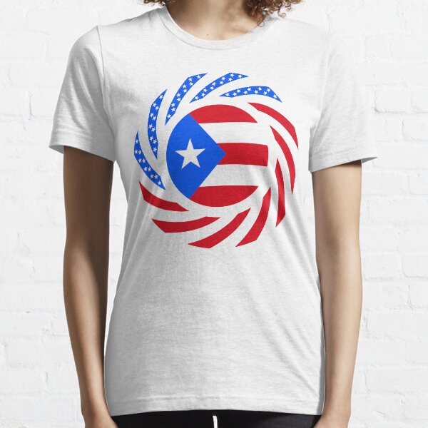 Puerto Rican American Multinational Patriot Flag Series Essential T-Shirt