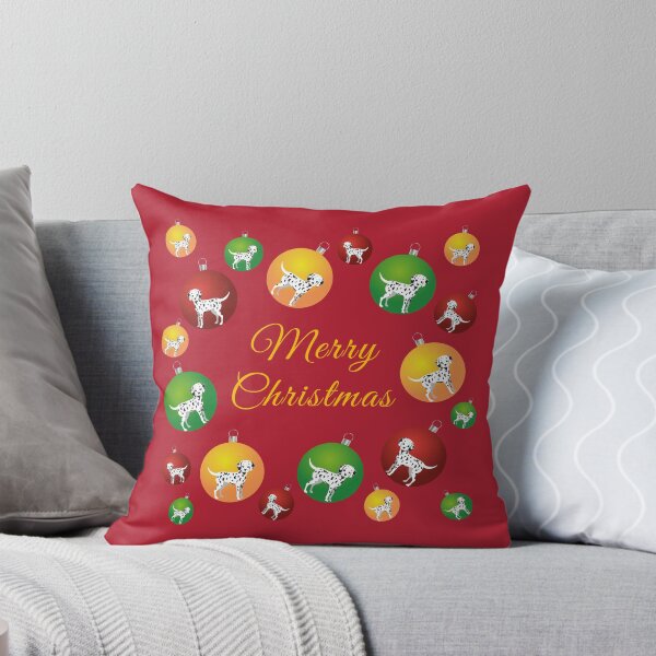 Item preview, Dalmatian Dog inside Colorful Xmas Ornament Baubles with Merry Christmas Sign designed and sold by SeasonalDogs.