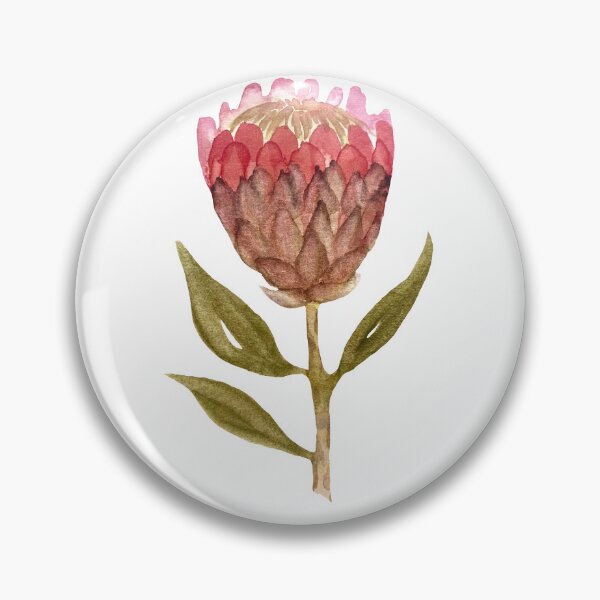 Item preview,  Watercolor protea illustration single object designed and sold by Yana Mustafina | Boho Soulful Designs.