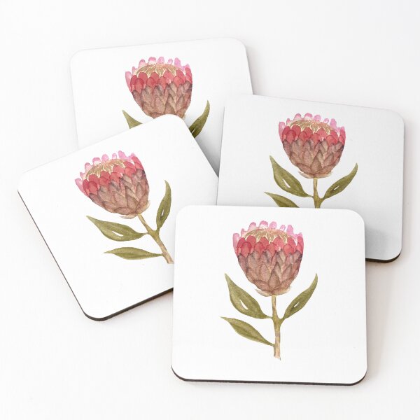Item preview,  Watercolor protea illustration single object designed and sold by Yana Mustafina | Boho Soulful Designs.