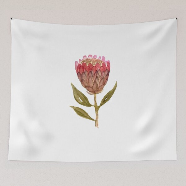 Item preview,  Watercolor protea illustration single object designed and sold by Yana Mustafina | Boho Soulful Designs.