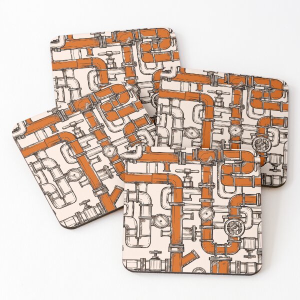 Item preview, Orange & Orange Pipe Pattern designed and sold by Art-by-Geoff.
