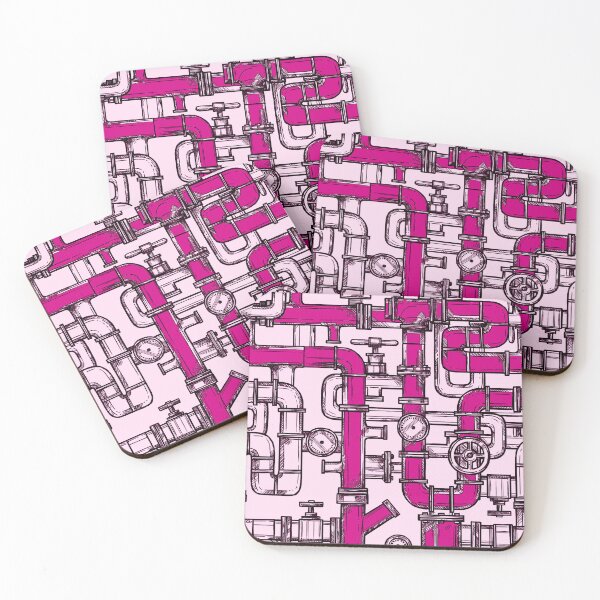 Item preview, Pink & Pink Pipe Pattern designed and sold by Art-by-Geoff.