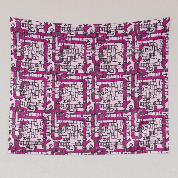 Item preview, Pink & Pink Pipe Pattern designed and sold by Art-by-Geoff.