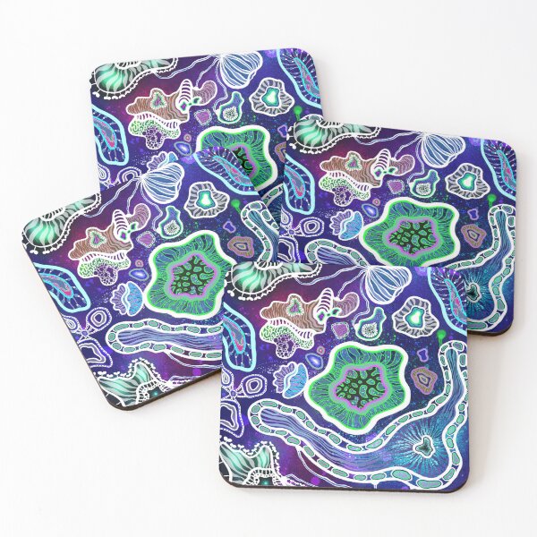 Item preview, Microorganisms in dark blue depths designed and sold by kMariaART.