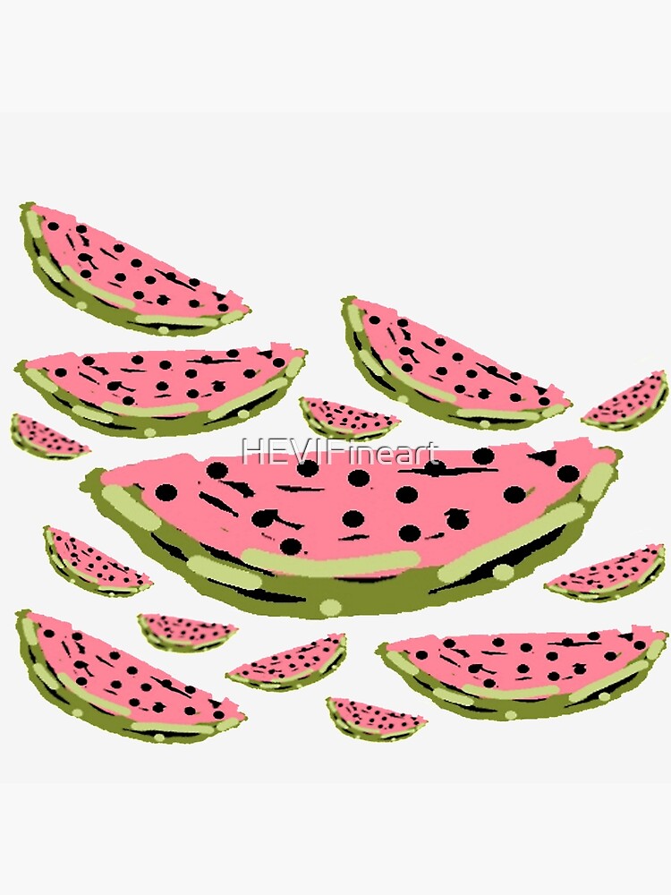 Watermelon Summer pattern by HEVIFineart