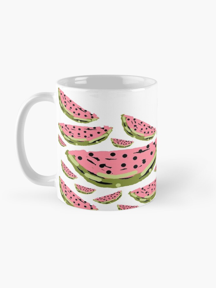Thumbnail 3 of 6, Coffee Mug, Watermelon Summer pattern designed and sold by HEVIFineart.